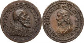 Paolo IV (1555-1559), Giampietro Carafa. Medaglia A. V. D/ PAVLVS IIII PONT MAX AN V. Busto a destra a testa nuda con piviale; sotto il taglio, I.F.P....