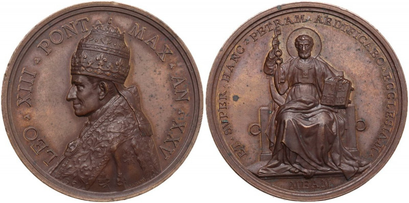 Leone XIII (1878-1903), Gioacchino Pecci. Medaglia annuale, A. XXV. D/ LEO XIII ...