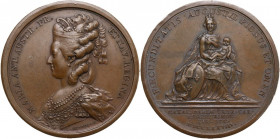 Maria Antonietta (1755-1793). Medaglia 1778. D/ MARIA ANT AVSTR FR ET NAV REGINA. Busto di Maria Antonietta a sinistra in abito regale; sotto, DUVIVIE...