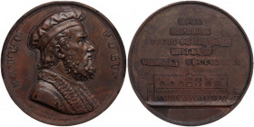 Regnando Ferdinando I (1835-1848). Medaglia 1847 per il IX Congresso degli Scienziati tenutosi a Venezia. D/ Marco Polo. AE. 84.71 g. 57.00 mm. Opus: ...