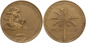 Medaglia 1927 per la Prima Esposizione della Fiera Campionaria di Tripoli. Casolari V-87. AE. 31.54 g. 45.00 mm. Opus: Mistruzzi. R. SPL.
