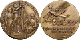 Medaglia celebrativa 1933 A. XI per il decennale della fondazione della Regia Aeronautica Italiana. Casolari XI-21. AE. 59.75 g. 51.00 mm. Opus: Morbi...