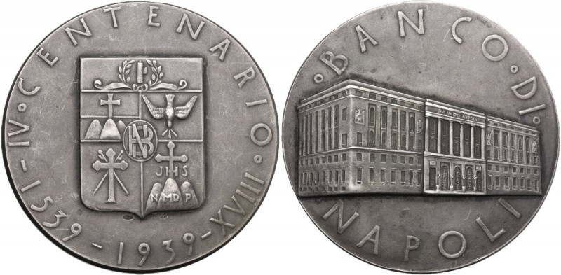 Napoli. Banco di Napoli. Medaglia 1939 per il VI centenario dalla fondazione. AG...