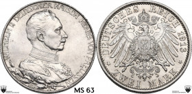 Germany. Wilhelm II (1888-1918). 2 mark 1913 A, Berlin mint. KM 533; Jaeg. 111. AR. 11.00 g. 28.00 mm. MS 63. Encapsulated by CCG MS 63.