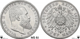 Germany. Wilhelm II (1888-1918). 5 mark 1913 F, Stuttgart. Jaeg. 176; KM 632. AR. 27.60 g. 38.00 mm. MS 61. Encapsulated by CCG MS 61.
