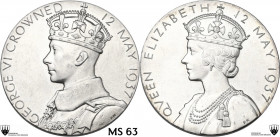 Great Britain. George V (1910-1936). Medal 1937 for the coronation. AR. 15.20 g. 31.00 mm. MS 63. Encapsulated by CCG MS 63.