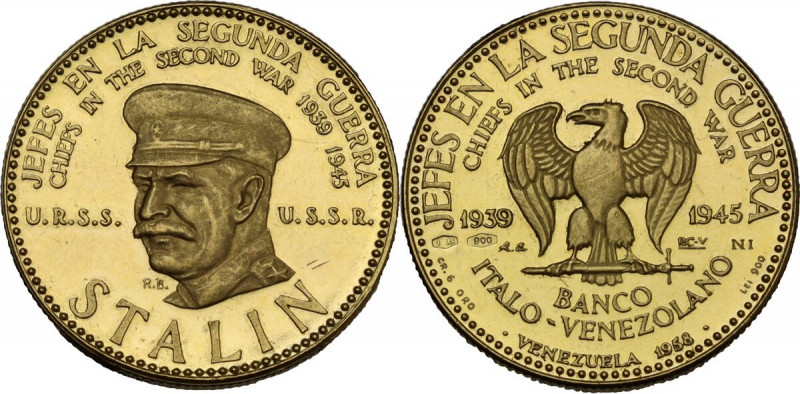 Russia. Medal 1958 issued by Banco Italo-Venezolano 'Chiefs In The Second War' s...