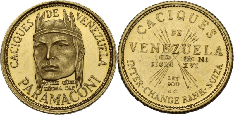 Venezuela. Token nd, Indian Chiefs of Venezuela series - Paramaconi. AV. 1.51 g....