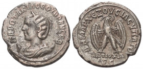 Seleukis und Pierien. Antiochia am Orontes. Otacilia Severa (Kaiserin 244 - 249 n. Chr.).

 Tetradrachme (Silber).
Vs: Drapierte Büste mit Diadem ü...