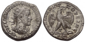 Seleukis und Pierien. Antiochia am Orontes. Volusianus I. (251 - 253 n. Chr.).

 Tetradrachme (Billon). 251 n. Chr.
Vs: Büste in Vorderansicht mit ...