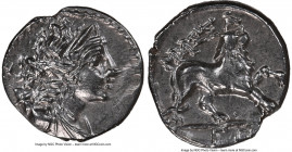 GAUL. Massalia. Ca. 2nd-1st centuries BC. AR drachm or tetrobol (17mm, 2.68 gm, 7h). NGC AU 5/5 - 3/5. Draped bust of Artemis right, seen from front, ...