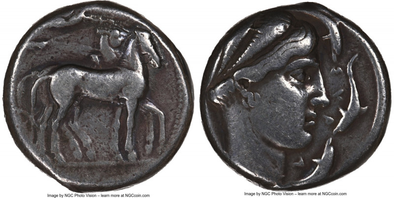 SICILY. Syracuse. Second Democracy (430-420 BC). AR tetradrachm (24mm, 17.13 gm,...