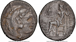 MACEDONIAN KINGDOM. Alexander III the Great (336-323 BC). AR drachm (18mm, 3.94 gm, 12h). NGC Choice XF 5/5 - 2/5. Posthumous issue of Mylasa, ca. 300...