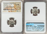 MACEDONIAN KINGDOM. Alexander III the Great (336-323 BC). AR drachm (17mm, 5h). NGC VF. Posthumous issue of Lampsacus, ca. 310-301 BC. Head of Heracle...