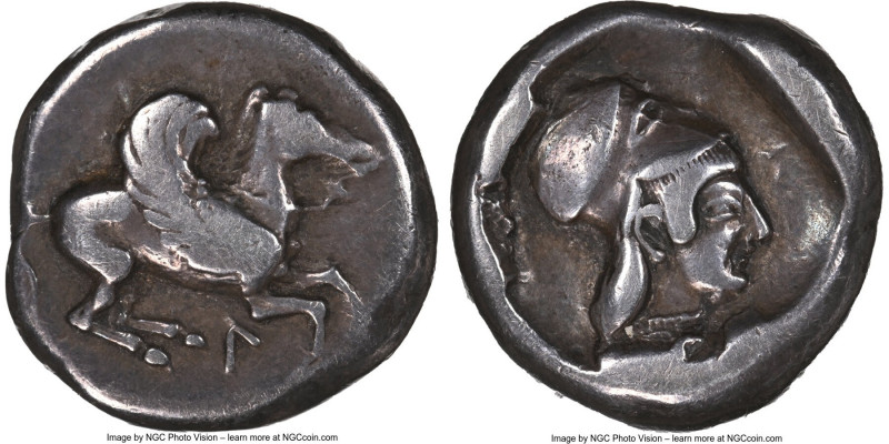 ACARNANIA. Leucas. Ca. 480-440/430 BC. AR stater (18mm, 8.52 gm, 2h). NGC Choice...