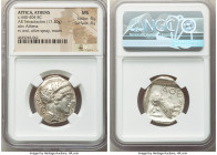 ATTICA. Athens. Ca. 440-404 BC. AR tetradrachm (25mm, 17.20 gm, 9h). NGC MS 4/5 - 4/5. Mid-mass coinage issue. Head of Athena right, wearing earring, ...