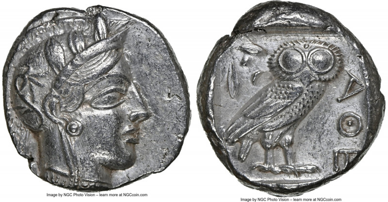 ATTICA. Athens. Ca. 440-404 BC. AR tetradrachm (24mm, 17.21 gm, 2h). NGC Choice ...