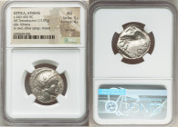 ATTICA. Athens. Ca. 440-404 BC. AR tetradrachm (24mm, 17.09 gm, 7h). NGC AU 5/5 - 4/5, Full Crest. Mid-mass coinage issue. Head of Athena right, weari...