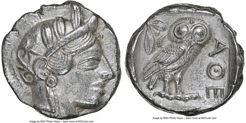 ATTICA. Athens. Ca. 440-404 BC. AR tetradrachm (24mm, 17.10 gm, 11h). NGC AU 5/5...