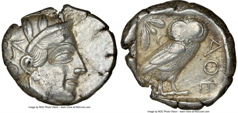 ATTICA. Athens. Ca. 440-404 BC. AR tetradrachm (25mm, 17.18 gm, 5h). NGC Choice ...