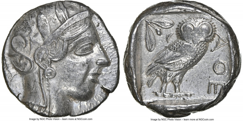 ATTICA. Athens. Ca. 440-404 BC. AR tetradrachm (23mm, 17.15 gm, 1h). NGC Choice ...