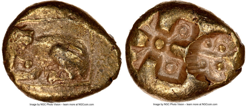 IONIA. Miletus. Ca. 600-550 BC. EL sixth-stater or hecte (11mm, 2.32 gm). NGC Ch...