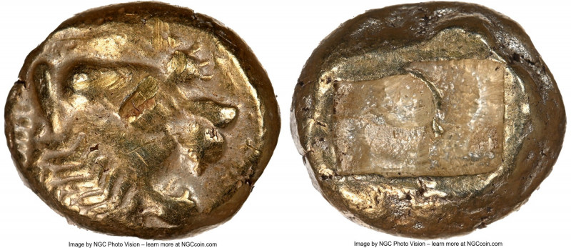 LYDIAN KINGDOM. Alyattes or Walwet (ca. 610-546 BC). EL third-stater (12mm, 4.71...