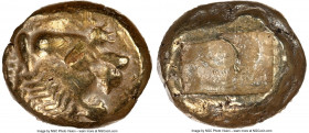 LYDIAN KINGDOM. Alyattes or Walwet (ca. 610-546 BC). EL third-stater (12mm, 4.71 gm). NGC XF 5/5 - 2/5, scuffs. Uninscribed, Lydo-Milesian standard. S...