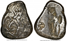 ACHAEMENID PERSIA. Artaxerxes II to Artaxerxes III (ca. 5th-4th centuries BC). AR siglos (17mm). NGC VF, countermark, scratches. Lydo-Milesian standar...