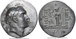 CAPPADOCIAN KINGDOM. Ariarathes V (ca. 163-130 BC). AR drachm (19mm, 12h). NGC Choice XF. Eusebeia under Mount Argaeus, dated Year 32 (188/7 BC). Diad...