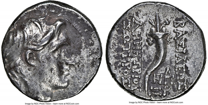 SELEUCID KINGDOM. Demetrius I Soter (162-150 BC). AR drachm (17mm, 1h). NGC Choi...