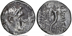 SELEUCID KINGDOM. Demetrius I Soter (162-150 BC). AR drachm (17mm, 1h). NGC Choice VF. Antioch on the Orontes, dated Seleucid Era 160 (153/2 BC). Diad...