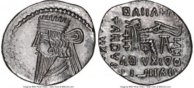 PARTHIAN KINGDOM. Pacorus I (ca. AD 78-120). AR drachm (21mm, 11h). NGC Choice XF. Ecbatana. Bust of Pacorus left with long pointed beard, wearing dou...