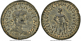 PHRYGIA. Temenothyrae. Valerian II, as Caesar (AD 256-258). AE (24mm, 6.08 gm, 7h). NGC Choice VF 4/5 - 3/5, flan flaw. Cleoboulus, magistrate. K ΠO K...