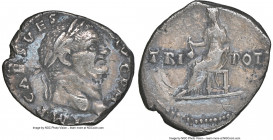 Vespasian (AD 69-79). AR denarius (19mm, 7h). NGC Choice VF. Rome, AD July-December, 71. IMP CAES VESP AVG P M, laureate head of Vespasian right / TRI...