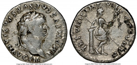 Titus, as Augustus (AD 79-81). AR denarius (18mm, 7h). NGC VF, scratches. Rome, AD 79. IMP TITVS CAES VESPASIAN AVG PM, laureate head of Titus right /...