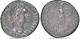 Domitian, as Augustus (AD 81-96). AR denarius (18mm, 3.17 gm, 6h). NGC Choice VF 4/5 - 3/5. Rome, 14 September AD 93-13 September AD 94. IMP CAES DOMI...