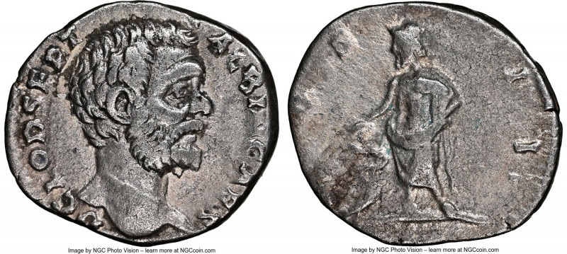 Clodius Albinus (AD 193-195). AR denarius (18mm, 3.24 gm, 11h). NGC Choice VF 4/...