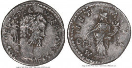 Septimius Severus (AD 193-211). AR denarius (18mm, 5h). NGC XF. Emesa, AD 194-195. IMP CAE L SEP SE-V PERT AVG COS II, laureate head of Septimius Seve...