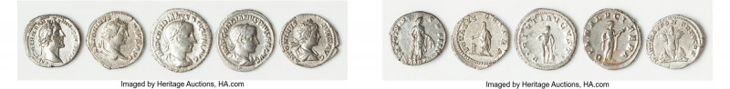 ANCIENT LOTS. Roman Imperial. Ca. mid 2nd-mid 3rd centuries AD. Lot of five (5) ...