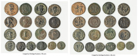 ANCIENT LOTS. Roman Imperial. Ca. 4th century AD. Lot of eighteen (18) AE issues. Fine-XF. Includes: Eighteen Roman Imperial AE issues, various rulers...