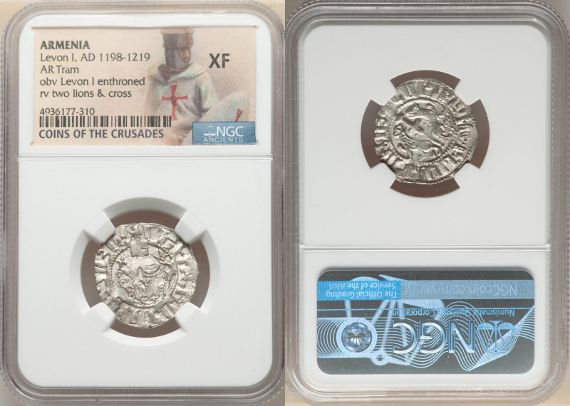 Cilician Armenia. Levon I 4-Piece Lot of Certified Trams ND (AD 1198-1219) XF, 2...