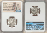 Cilician Armenia. Levon I 4-Piece Lot of Certified Trams ND (AD 1198-1219) XF, 22mm. Levon I enthroned / Two lions supporting cross. Sold as is, no re...