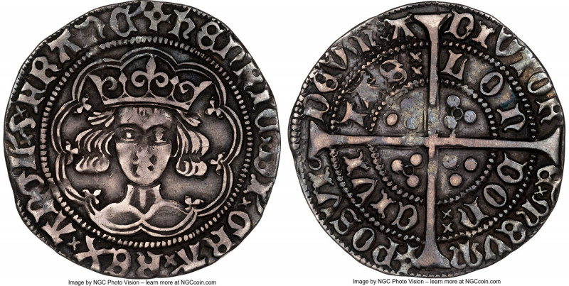 Henry VI (1st Reign, 1422-1461) Groat ND (1422-1430) XF45 NGC, London mint, Annu...