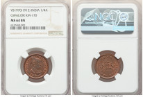 Gwalior. Madho Rao 1/4 Anna VS 1970 (1913) MS64 Brown NGC, KM170. Prominently struck portrait. 

HID09801242017

© 2022 Heritage Auctions | All Rights...