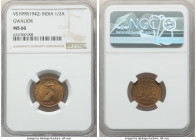 Gwalior. Jivaji Rao 1/2 Anna VS 1999 (1942) MS66 NGC, KM179. Remarkable portrait with lustrous bronze surfaces. 

HID09801242017

© 2022 Heritage Auct...