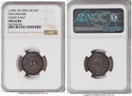 Travancore. Rama Varma VI 8 Cash ND (1906-1935) MS65 Brown NGC, KM48. "EIGHT CASH". Purple and teal toned with muted luster. 

HID09801242017

© 2022 ...
