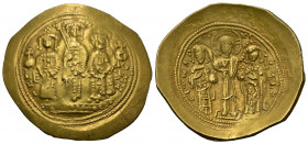 (Gold. 4.44g 27mm) ROMANUS IV DIOGENES with EUDOCIA, MICHAEL VII, CONSTANTIUS and ANDRONICUS (1068-1071 AD). AV,
 Histamenon. Constantinople.
Christ...