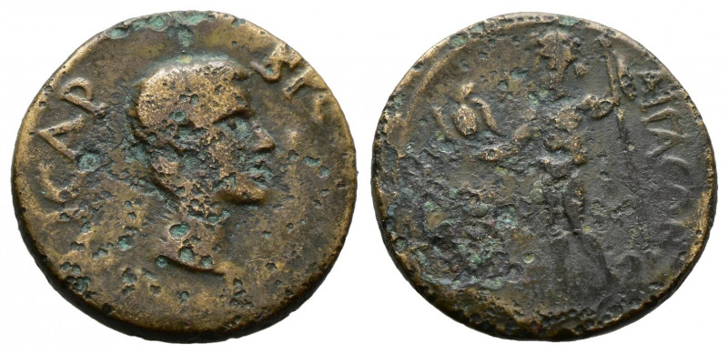 (Bronze, 2.31g 17mm) AEOLIS. Aegae. Britannicus (Caesar, 41-55). Ae. Chaleos, ma...