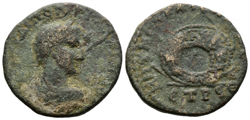 (Bronze, 10.20g 26mm) PONTOS. Neocaesarea. Gallienus (253-268). Ae. 
Laureate, ...